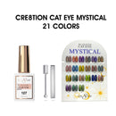 Cre8tion Cat Eye Gel 0.5oz - Mystical Collection - 21 colors (#95 - #103, #127 - #138) w/ 1 Magnet Duo, 1 Magnet Bar & 1 Color Chart.(Sold as whole set only!)