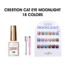 Cre8tion Cat Eye Gel 0.5oz - Moonlight Collection - 18 colors (#109-#126) w/ 1 Round Shape Magnet, 1 Magnet Duo & 1 Color Chart. ( Sold in whole set only!)