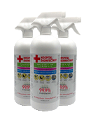 DISINFECTANT, SANITIZER, FUNGICIDE, KILLS VIRUS For use in hospitals, nursing homes, health care facilities, barber shops, beauty shops and hairstyling salons.  USES Cleanse Nail Tables, Home Office, Pedicure, Spa Furniture, Equipment, Tools, Commercial Kitchens and Gyms.  KILLS UP TO 99.9% Of Virus & Bacteria